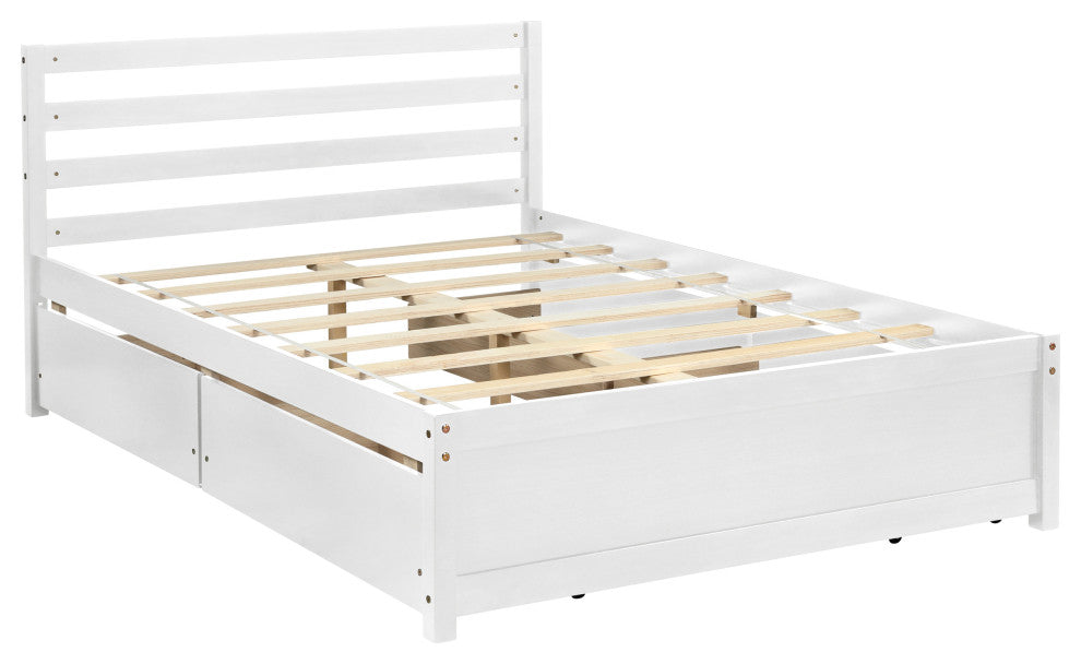 Gewnee Full Size Wood Platform Bed Frame