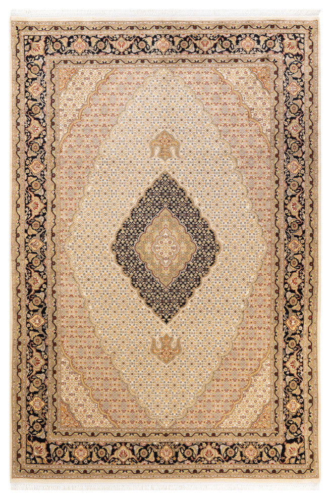Mogul, One-of-a-Kind Hand-Knotted Area Rug Ivory, 6'8"x9'10"