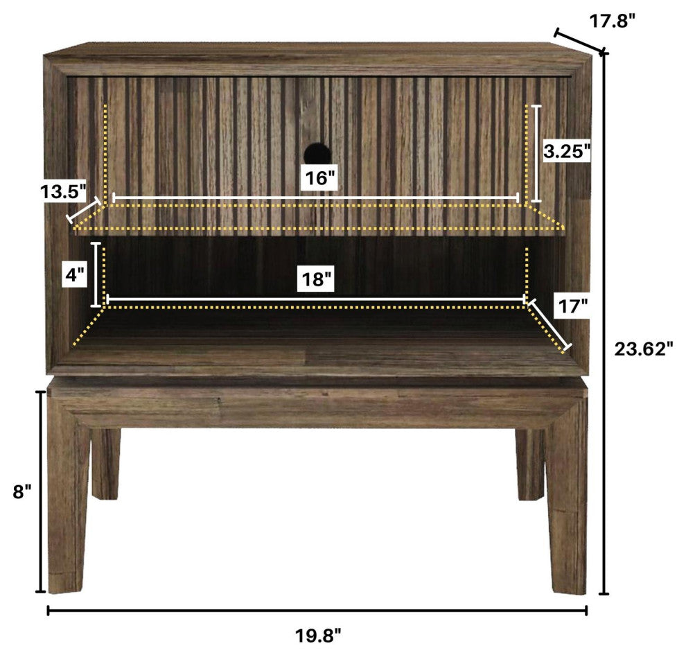 West 20" Wide Nightstand