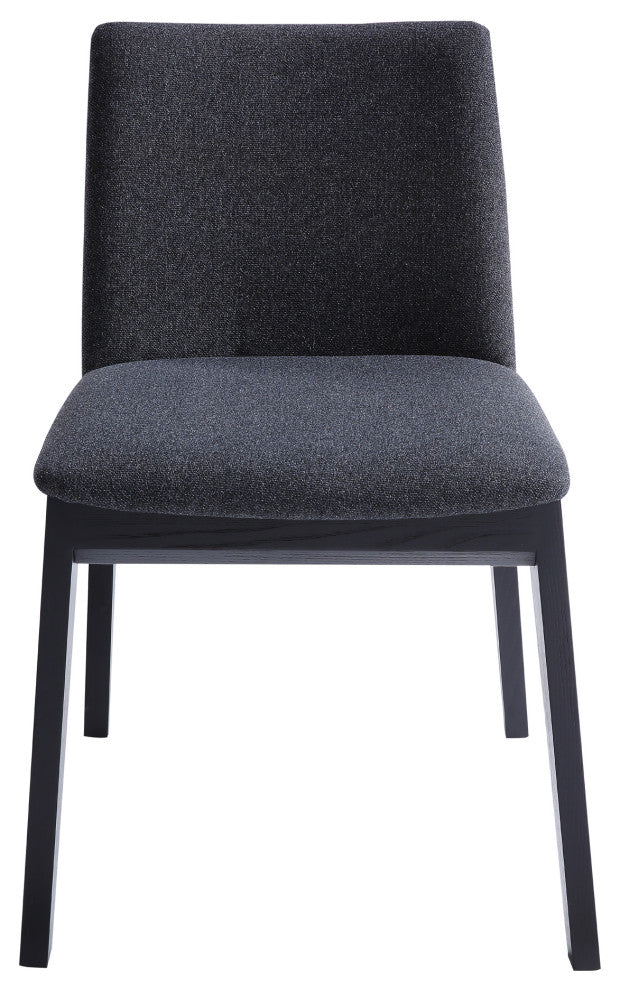 Mid - Century Modern Deco Ash Dining Chair Charcoal - M2 - Grey