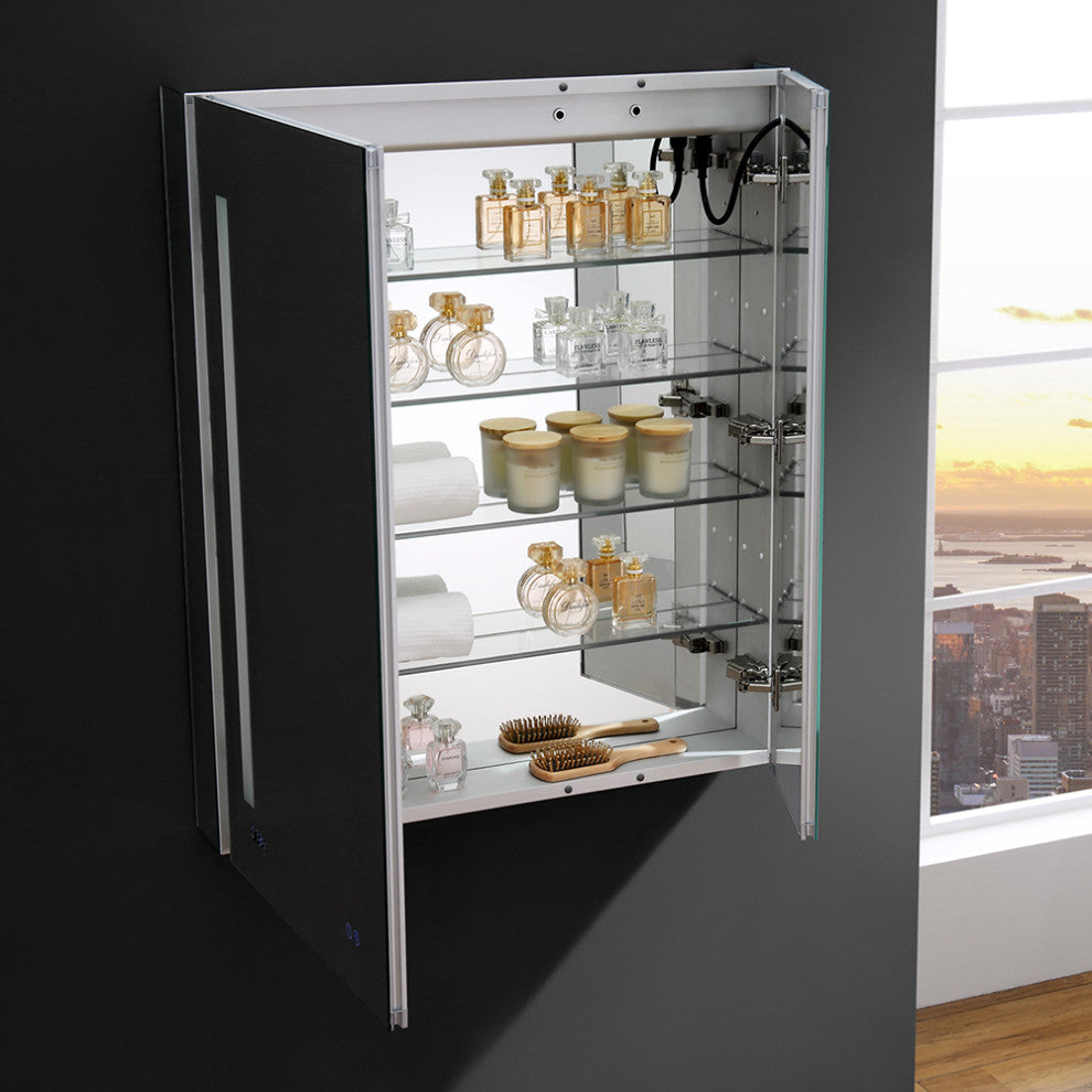 Fresca Tiempo 30" Widex36" Tall Bathroom Medicine Cabinet With LED Lighting