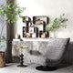 Bookcase Wall Shelf Rack, Steel Metal, Antique Gray, Lounge Hospitality
