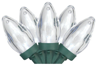 Set of 25 Pure White LED C7 Christmas Lights