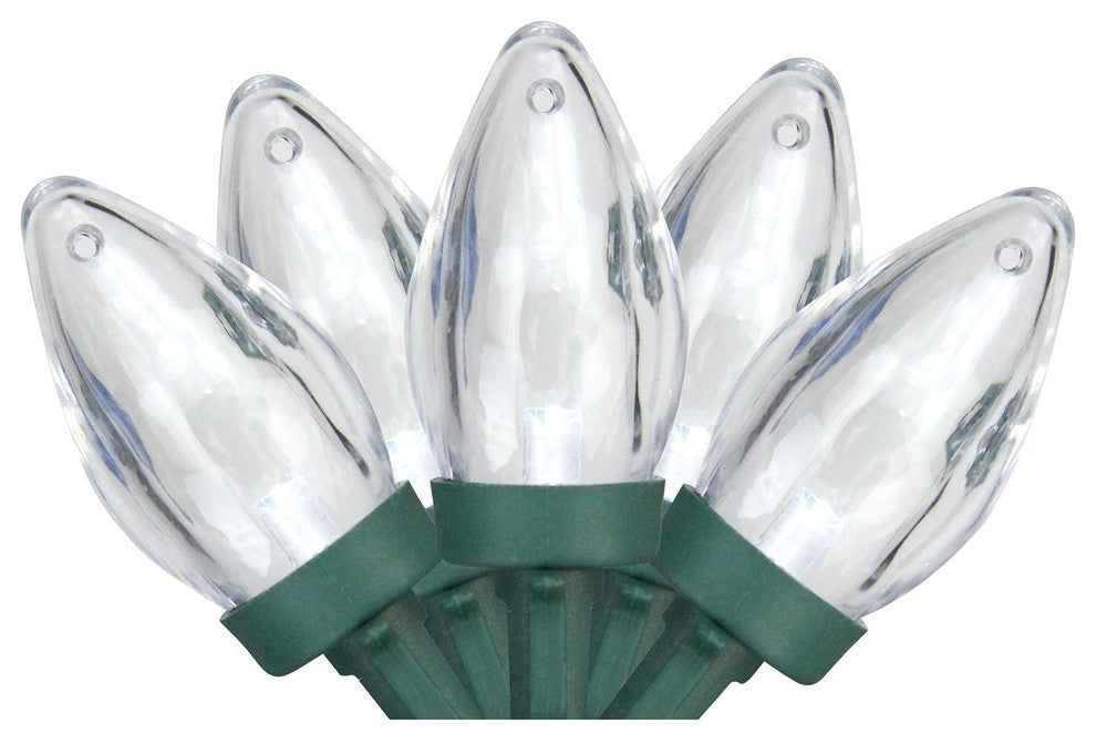 Set of 25 Pure White LED C7 Christmas Lights