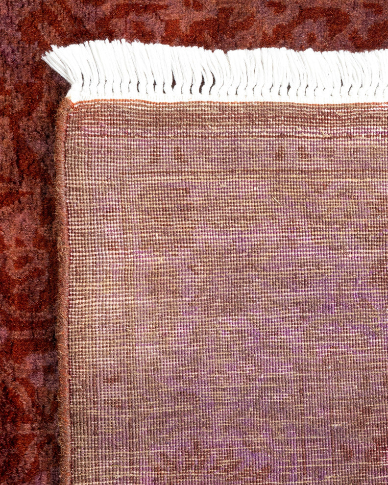 Fine Vibrance, One-of-a-Kind Hand-Knotted Runner Rug Red, 2' 6" x 8' 6"