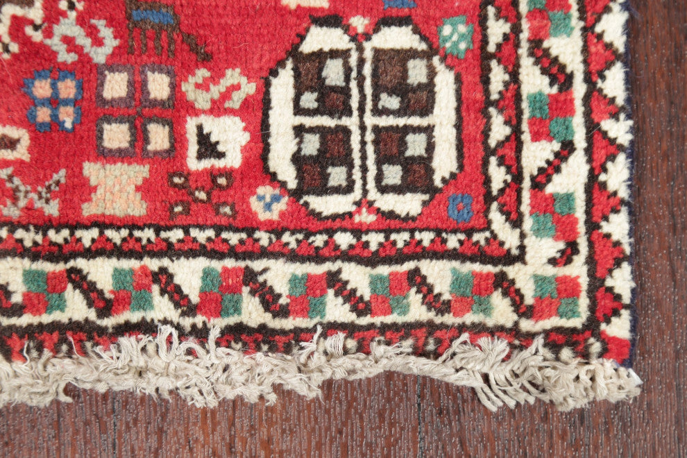 Abadeh Oriental Faded Hand-Knotted Traditional Persian Area Rug, Gray, 2x5