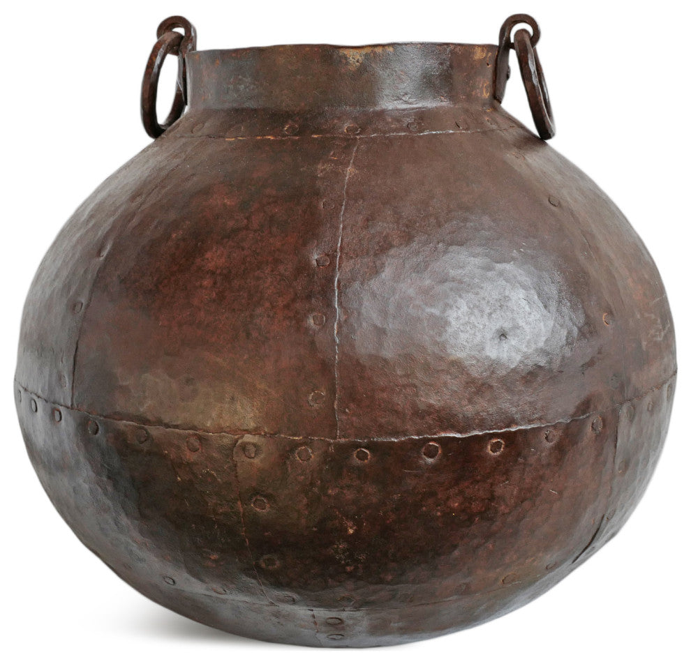 Consigned Vintage Solid Iron Pot