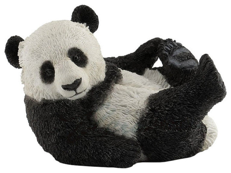 Panda Bear Cub on His Back - Art Figurine By Veronese Design