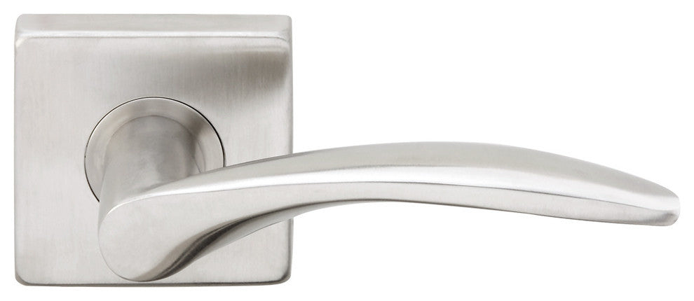 Crest Lever, Tubular Passage, Satin Stainless Steel, 2-3/4" Backset