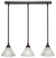 Stem 3-Light Pendalier with Hang Straight Swivel, Dark Granite/Italian Ice