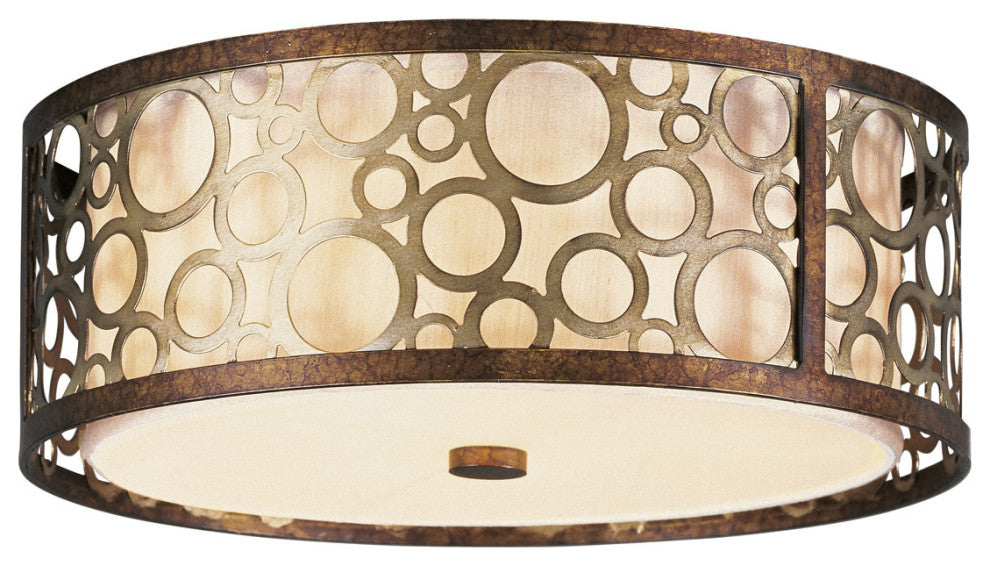 Livex 8688-64 3-Light Ceiling Mount, Palacial Bronze