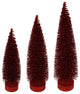 12"-14"-16" Burgundy Glit Oval Tree 3-Pack