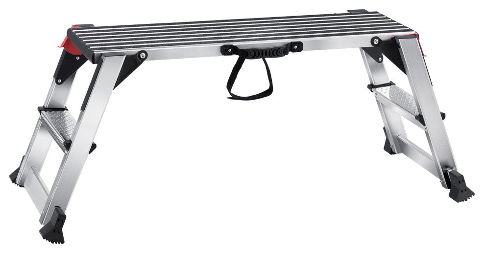 VEVOR Aluminum Folding Work Platform Drywall Ladder 660lbs Non-slip Bench