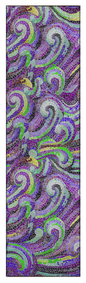 Indoor/Outdoor Seabreeze SZ14 Violet Machine Washable 2'3" x 7'6" Runner Rug