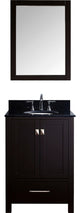 Caroline Avenue 24" Single Bathroom Vanity Set Espresso, Granite Top