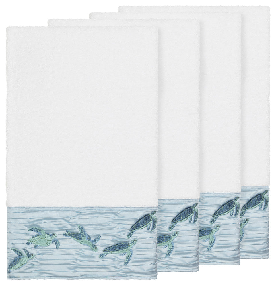 Mia 4 Piece Embellished Bath Towel Set