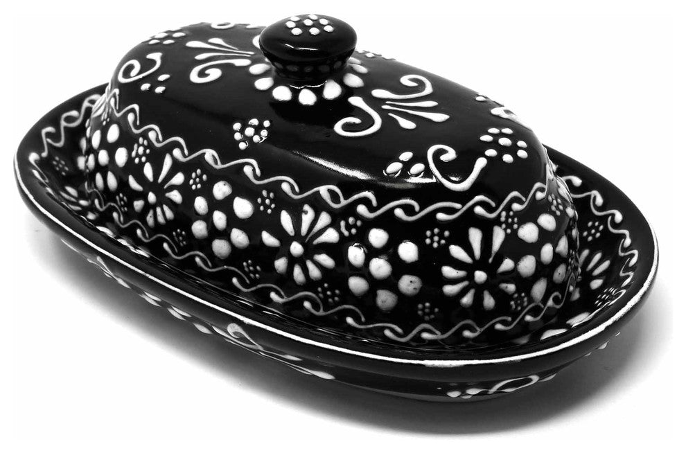 Encantada Handmade Butter Dish, Ink