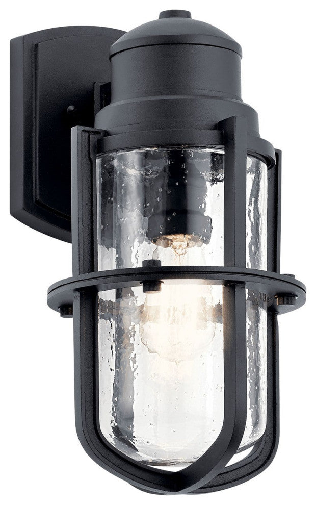 Kichler Suri 1 Light Outdoor Wall Sconce in Textured Black, 7.75