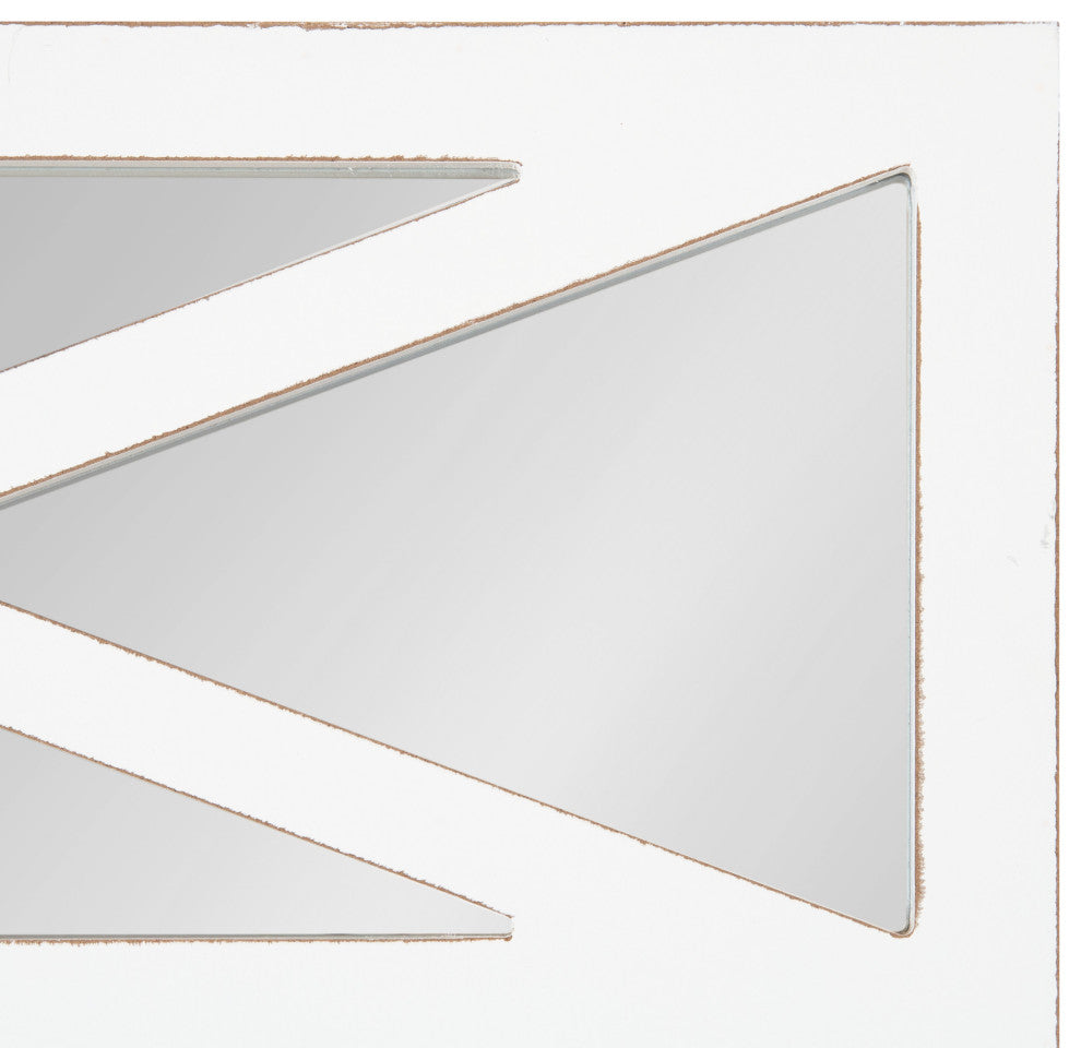Thacker Framed Wall Mirror, White, 22"x40"