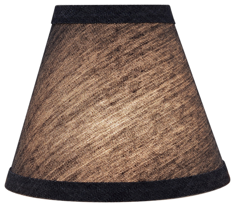 32120-6 Small Hardback Empire Chandelier Clip On Lamp Shade Gray-Blue 3"x6"x5"