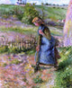 Camille Pissarro Woman Digging, 20"x25" Wall Decal Print