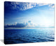 "Blue Caribbean Sea And Perfect Blue Sky" Seascape Art Canvas, 20"x12"