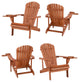 Earth Collection Adirondack Chair With phone and cup holder, Walnut, Four Adiron