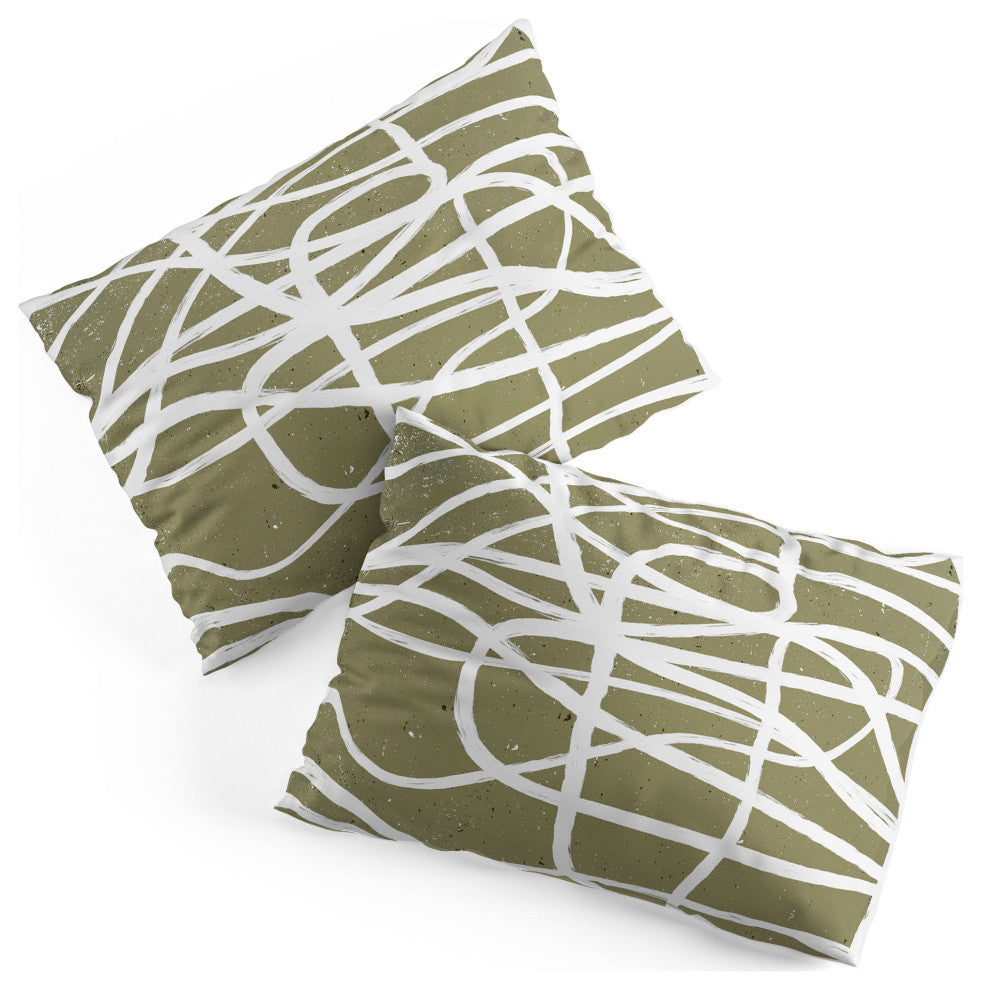 Deny Designs Ninola Design Japandi Minimal Marker Pillow Sham, Standard