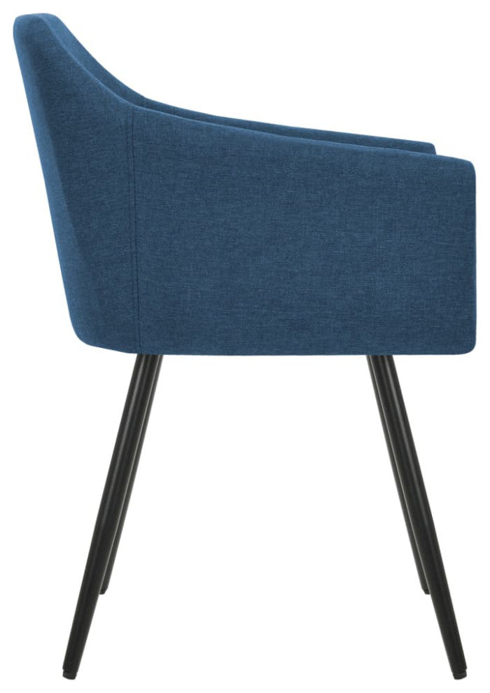 vidaXL Dining Chairs 6 pcs Blue Fabric