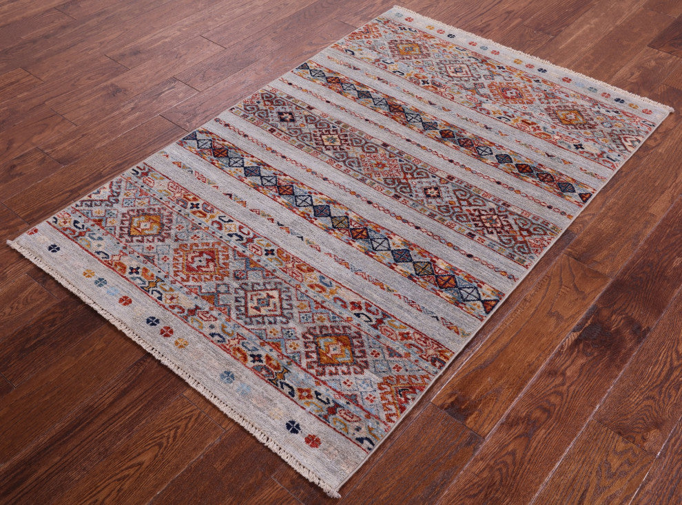 Handmade Super Kazak Khorjin Rug 3' 2" X 5' 0" Q11071