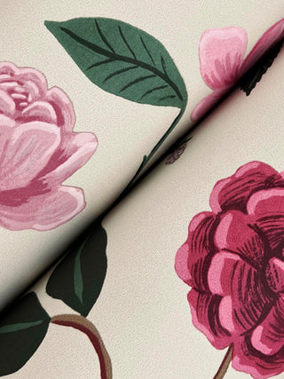 Roses Linen Wallpaper
