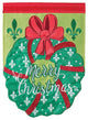 Flag  Double Applique  Merry Christmas Wreath Blp Garden