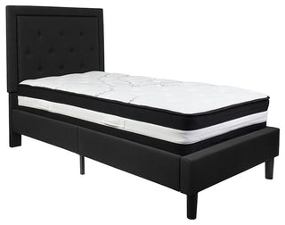 Twin Platform Bed Set-Black