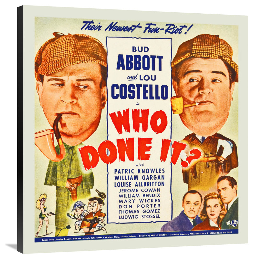 "Abbott & Costello - Who Done It" Canvas by Hollywood Photo Archive, 34x36"