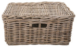 Kobo Rattan Rectangular Lidded Storage and Underbed Basket, 3 Sizes, Large