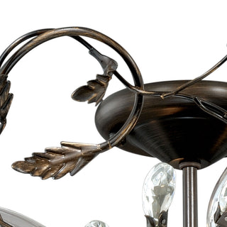 Jardin 19" Semi Flush Ceiling Light Architectural Bronze and Gold Accents