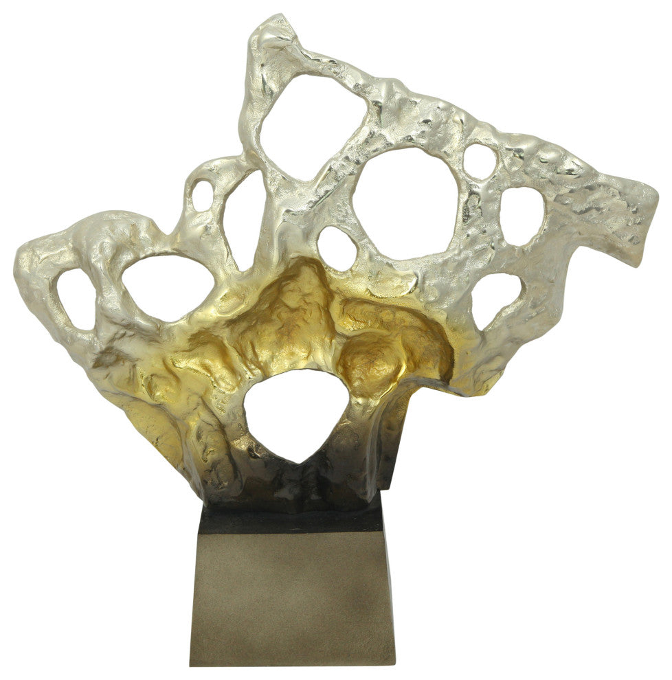 Discontinued Molten Champage Statue - Silver