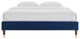 Platform Bed Frame, King Size, Velvet, Blue Navy, Modern Contemporary, Bedroom