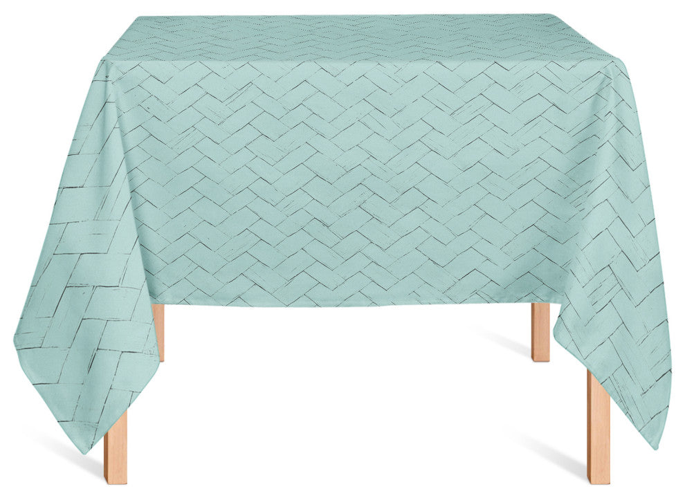 Woven Texture Teal 2 58x58 Tablecloth
