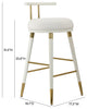 Juniper White Vegan Leather Barstool