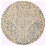 Green Transitional Paisley Jain Area Rug