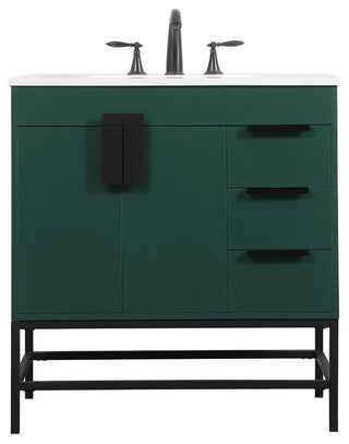 Home Living 22" Modern Green-Light Bathroom Vanity