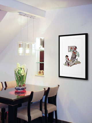 "Pharmacist" Framed Art Print by Norman Rockwell