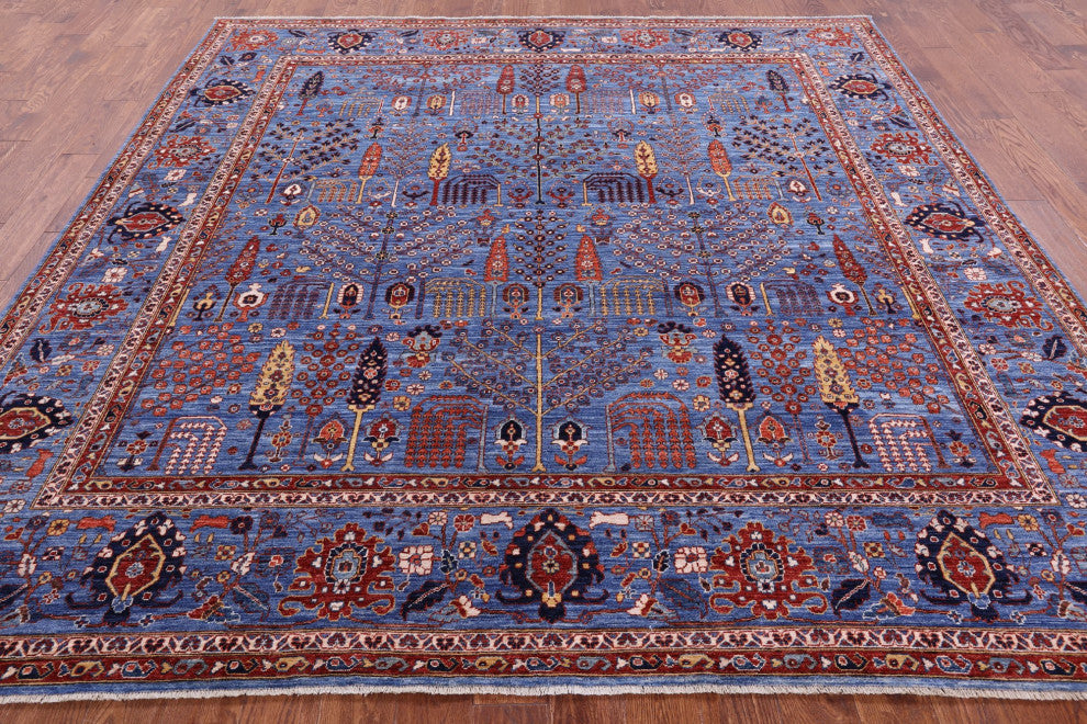 9' Square Persian Ziegler Handmade Rug - Q12888
