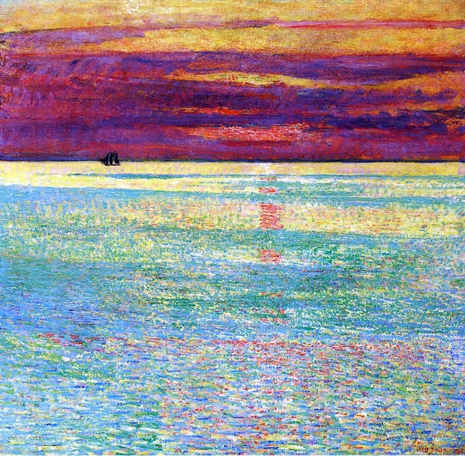 Frederick Childe Hassam Sunset at Sea Wall Decal