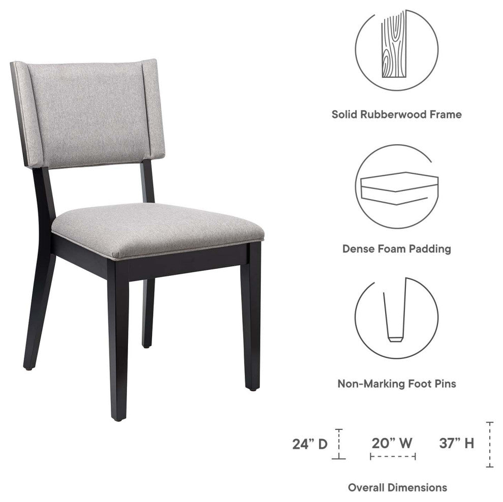Esquire Dining Chairs, Set of 2, Light Gray