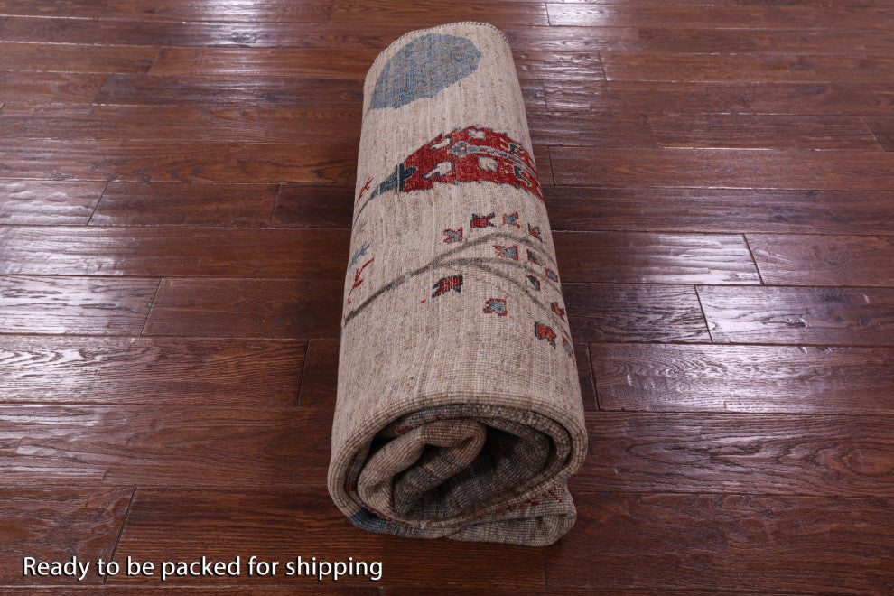 5' 10" X 8' 5" Handmade Tribal Persian Gabbeh Rug Q9664