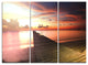 "Wooden Boardwalk into Colorful Sea" Metal Wall Art, 3 Panels, 36"x28"