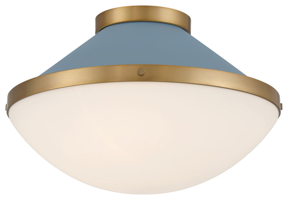 Crystorama Lighting Group XAN-8002 Xander 2 Light 16"W Flush - Vibrant Gold /