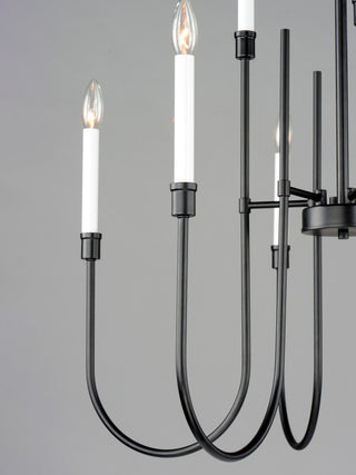 Maxim 11289 Tux 9 Light 30"W Taper Candle Chandelier - Black